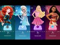 Brave Touch the sky - Frozen Let It Go - Aqua Barbie - Moana How Far I'll Go | Tiles Hop | EDM Rush