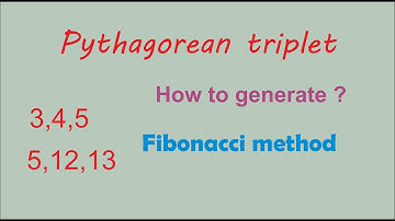 Generate Pythagorean triplet l easy instant approach l Fibonacci l right triangle