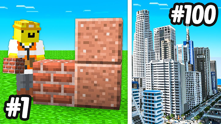 J'ai laissé 1 Heure à 100 joueurs pour construire une ville..