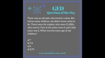 GED QOD: Mean Word Problem