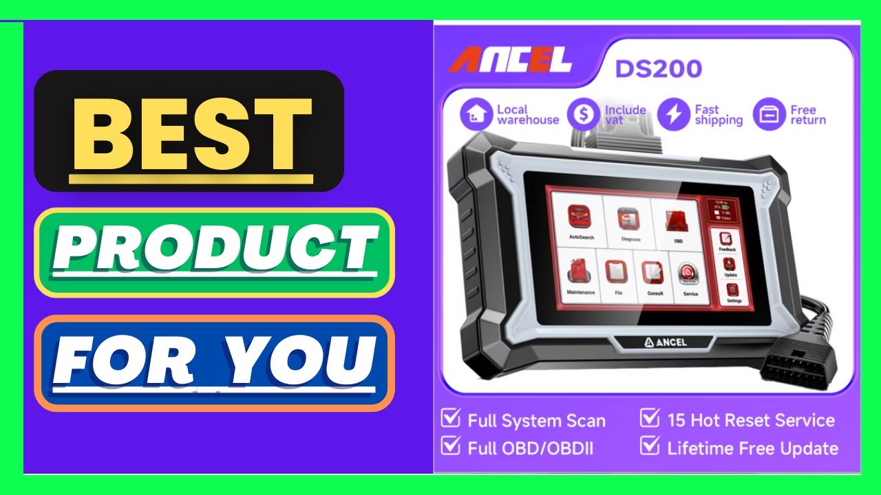 ANCEL DS200 OBD2 Car Scanner 15 Reset Code - YouTube