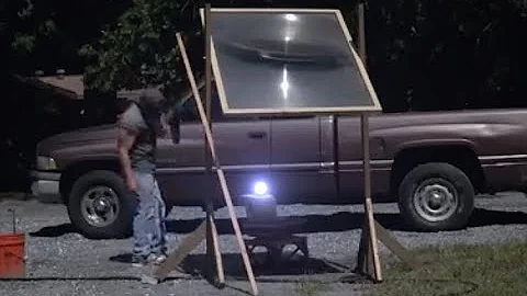 Fresnel Lens melting GRANITE 2300˚ Fahrenheit make Obsidian FRESNEL LENS