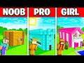 NOOB vs PRO vs GIRL FRIEND Longest MINECRAFT HOUSE Battle! (Build Challenge)