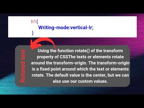 Rotating text css |how to Flip a Text in #css - YouTube