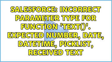 Incorrect parameter type for function 