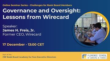 Governance and Oversight: lessons from Wirecard