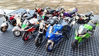 Kawasaki Ninja 250 Fi, Aprilia RSV4 RR1000, Yamaha YZF-R6 | Review Model Bikes Collection 1/12 Scale