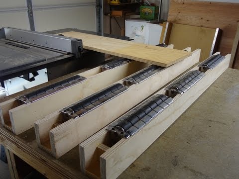 Table saw outfeed supports - YouTube