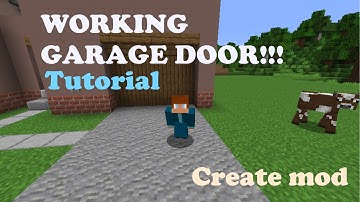 How to make a working garage door in Minecraft (Create mod)