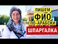 Пишем фамилию и имя по-арабски. Шпаргалка.  Русский алфавит = Арабские буквы