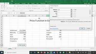 Bond Valuation   Price Function in Excel screenshot 5