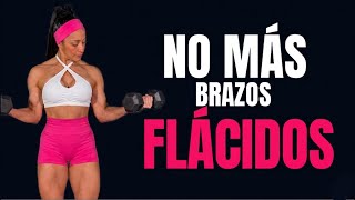 Cómo eliminar brazos flácidos rápido 💪 Rutina en casa con mancuernas
