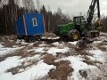 Разворот вагона на поле1 John Deere 1270G