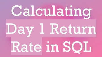 Calculating Day 1 Return Rate in SQL