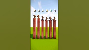 Which Pickaxe is Faster Minecraft #shorts #pickaxe