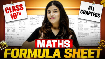 Class 10 MATHS - Complete FORMULA SHEET | All Chapters Covered | Board Exam