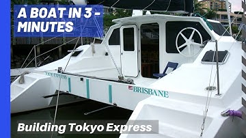 How to build a boat: 40ft catamaran - 3 min overview & building timeline