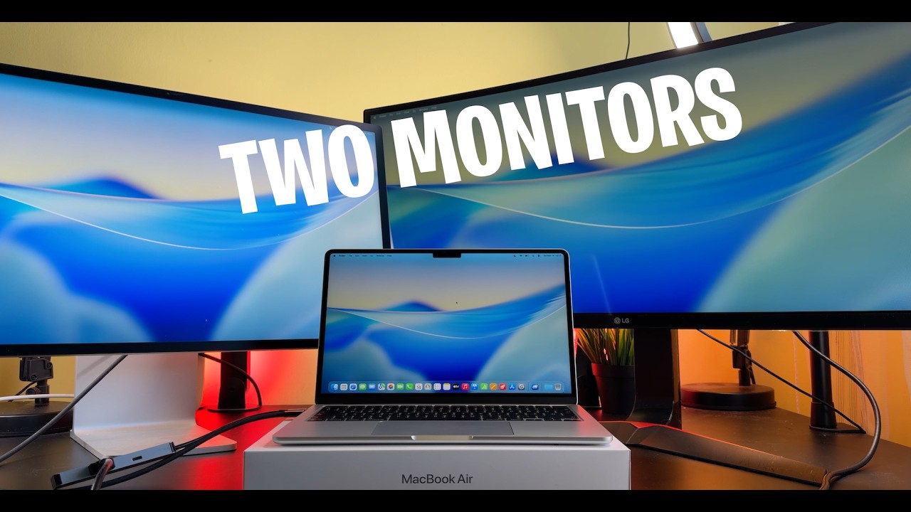 How to Connect 2 External Monitors to M5 MacBook Air - YouTube