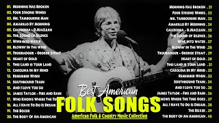 American Folk & Country Music Collection 🎋 Classic Folk & Country Music 70's 80's Full Album