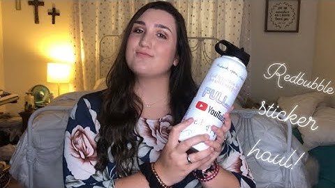 Decorating my HydroFlask with Redbubble stickers!