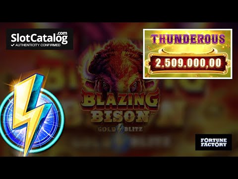 Mega win. Blazing Bison Gold Blitz slot from Fortune Factory Studios