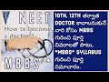 How to become a mbbs doctor ater 102  mbbs syllabus etc complete details in telugu by vimal arya