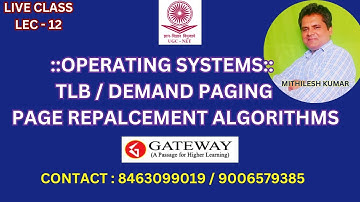 UGC NET TARGET JUNE 2025 COMPUTER SCIENCE & APPLICATIONS: OPERATING SYSTEMS LEC - 12  LIVE STREAMING