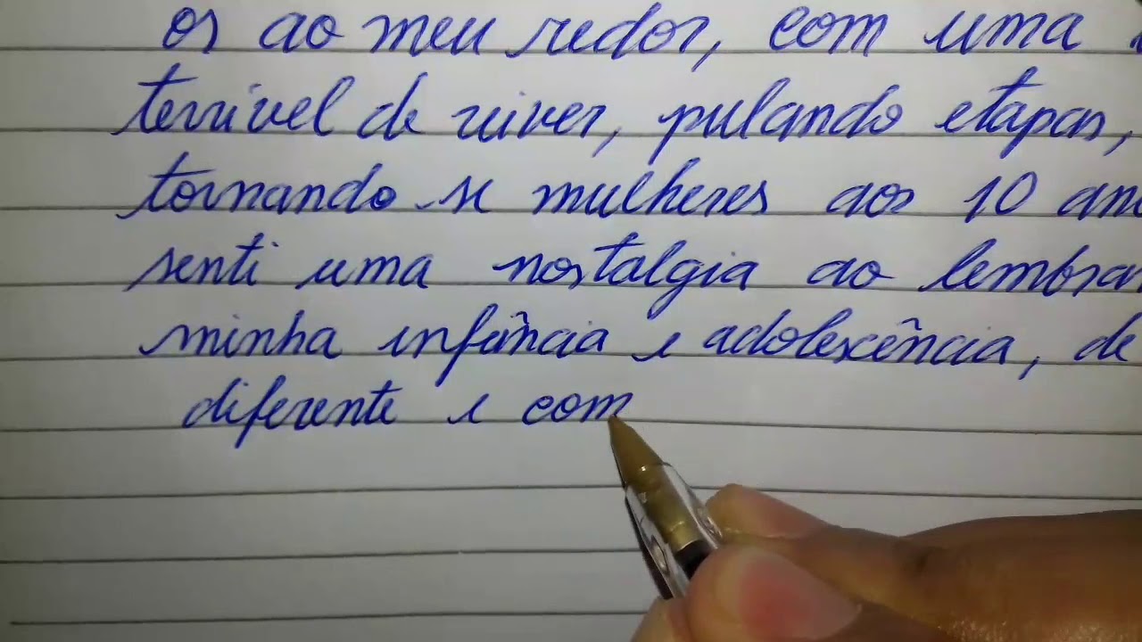 Como Escrever Um Texto Com Uma Letra Bonita Youtube