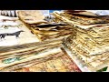 紙もの♪コーヒー染めの紙を整理します（ジャンクジャーナル制作準備✨）紙の良い音をお楽しみください♪ASMR Stain Paper コーヒー染め