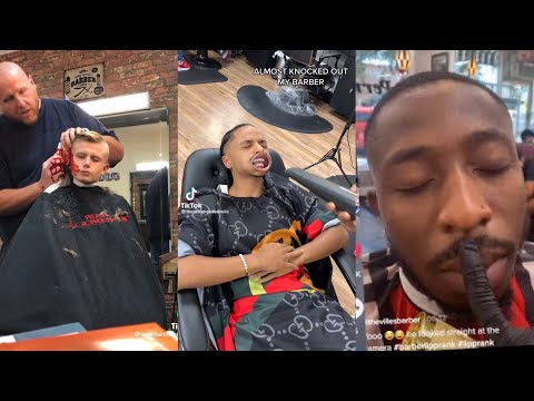 BARBER LIP BANANA PRANK BARBER PRANK TIKTOK COMPILATION PART 1