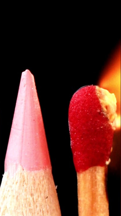 Match Vs Pencil #closeup #asmr #shorts #oddly