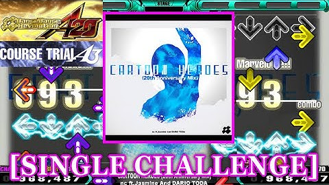 【DDR A20】 CARTOON HEROES (20th Anniversary Mix) [SINGLE CHALLENGE] 譜面確認+Clap