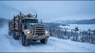 Logging trucks at -50°C — winter operations in the Yukon