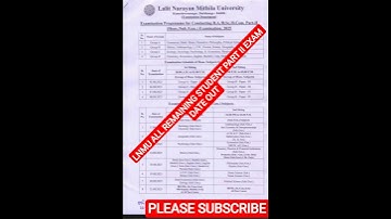 LNMU ALL REMAINING STUDENT PART II EXAM DATE OUT #lnmuuniversity #view