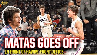 Matas Buzelis goes OFF With The Hawks Front Office Seating Court side! 👀 | Ignite vs. Skyhawks