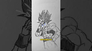 Drawing Gogeta by looking at reference once from dragon ball #anime #drawing #dragonball #shorts