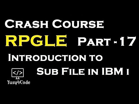 Crash Course RPGLE - part 17 | Intro to Sub file in IBM i (AS400) | yusy4code