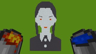 How To Draw in Minecraft ? | Pixel Art | Wednesday Addams