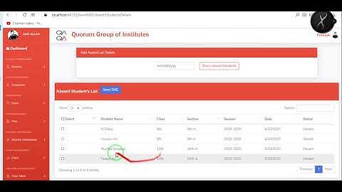 Institute Management System | Student Attendance | (Asp.net Mvc/Core) Part-11