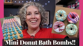 Making Cute Little Mini Donut Bath Bombs!! (A LOT of Bath Bombs!)