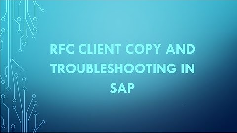 RFC client copy and troubleshooting in SAP | #basis | #hana | #RFC error  #SAP for Beginners | #SAP