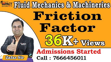 Friction Factor | Fluid Mechanics & Machineries | Mechanical Engineering #zafarsir  #freeengineering