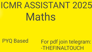 ICMR Assistant Exam 2025 | Top Maths Questions & Tricks | maths for icmr assistant 2025 Pyq|