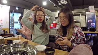 LMS Korea Trip 018 - Hong Chun Cheon Cheese Dakgalbi Hongdae ( Struggling buat order )