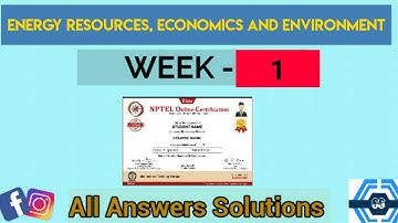 Energy Resources, Economics and Environment Week 1 Answers | NPTEL 2023