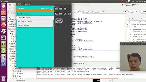 Eclipse : membuat aplikasi mobile banking | part 4(spinner untuk mengambil tabel informasi saldo)