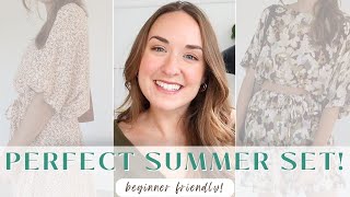 Let's make a cute and comfy SUMMER SET (or 2!) | easy & beginner friendly top + tiered skirt by Rachel 11,336 views 2 weeks ago 33 minutes