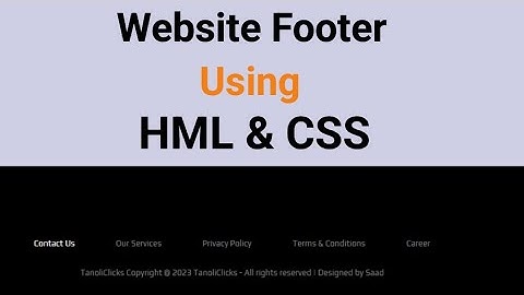 Website Footer Design Using html and css | html and css tutorial