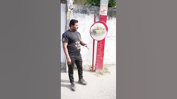 use of convex mirror at road  #physics #science #shorts #youtubeindia #viralshorts #viral#trending