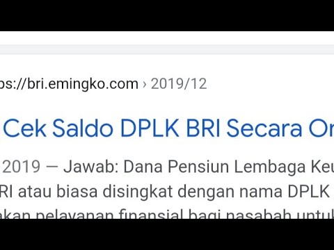 CARA CEK SALDO DPLK BRI